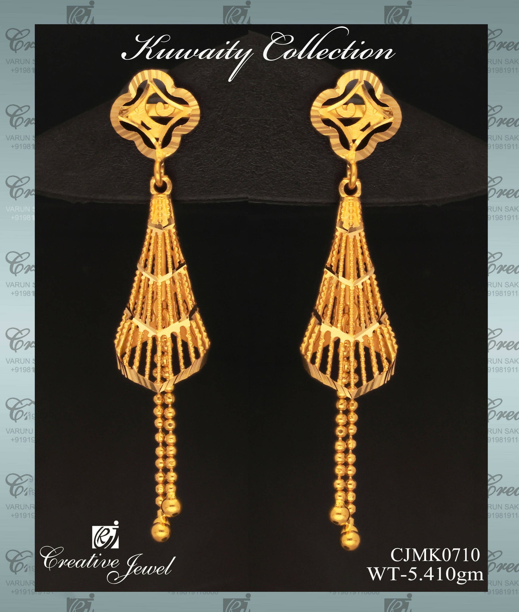 Unique Design Wedding Gold Colored LCD Long Earing Jewellery Set For Women  And Girl Bijoux at Rs 150/piece in Mumbai